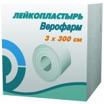 Лейкопластырь фиксирующий, р. 3смх300см №1 картон. уп.